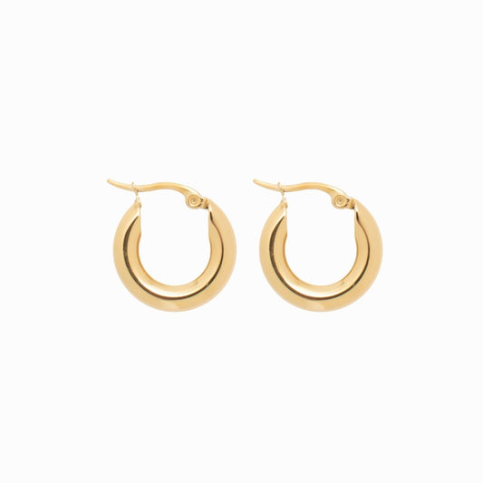 Hoop Earrings Lele Large Tube Hoop Earrings 18K Gold-Plated in 18K gold-plated – Meiva earrings