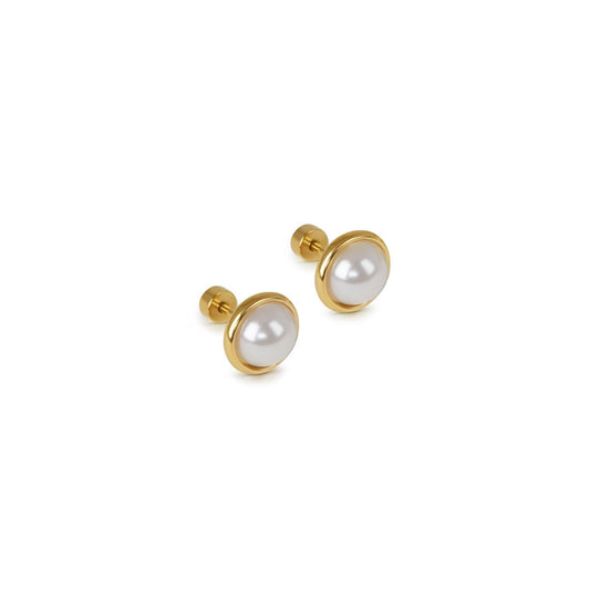 Earrings Solitaire Pearl 18K Gold-Plated in 18K gold-plated, pearl – Meiva earrings
