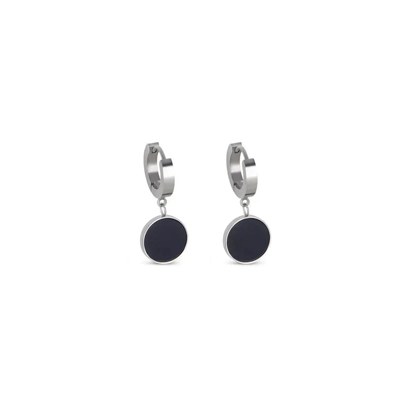 Earrings Noir Pendant Silver – Meiva earrings
