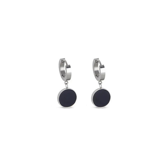 Earrings Noir Pendant Silver – Meiva earrings