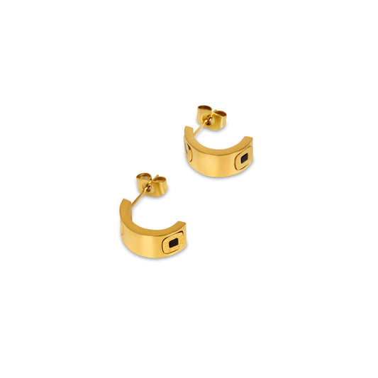 Earrings Square Charm 18K Gold-Plated in 18K gold-plated – Meiva earrings