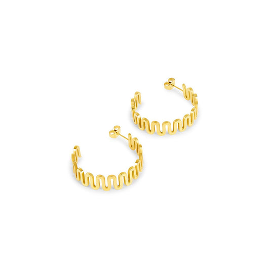 Earrings Zig Zag 18K Gold-Plated in 18K gold-plated – Meiva earrings