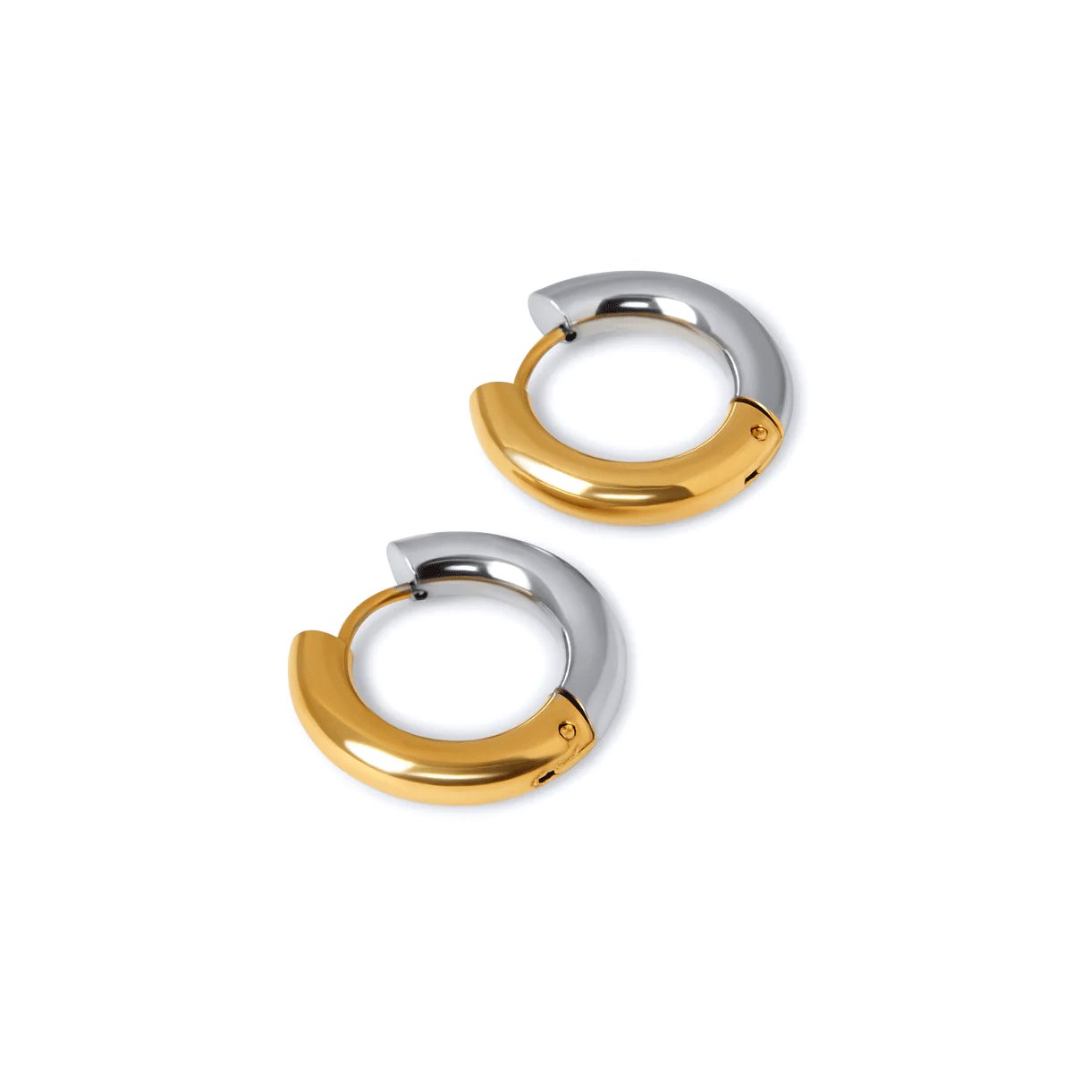 Earrings Contrast 18K Gold-Plated Hoop in 18K gold-plated – Meiva earrings