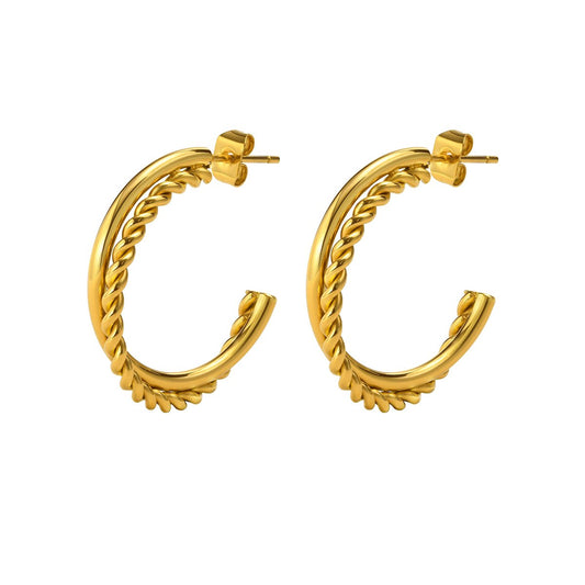 Earrings Madison 18K Gold-Plated Hoop in 18K gold-plated – Meiva earrings