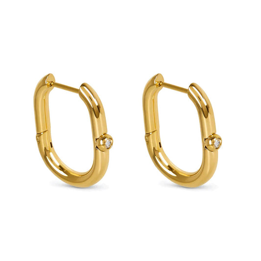 Earrings Shine 18K Gold-Plated Hoop in 18K gold-plated – Meiva earrings