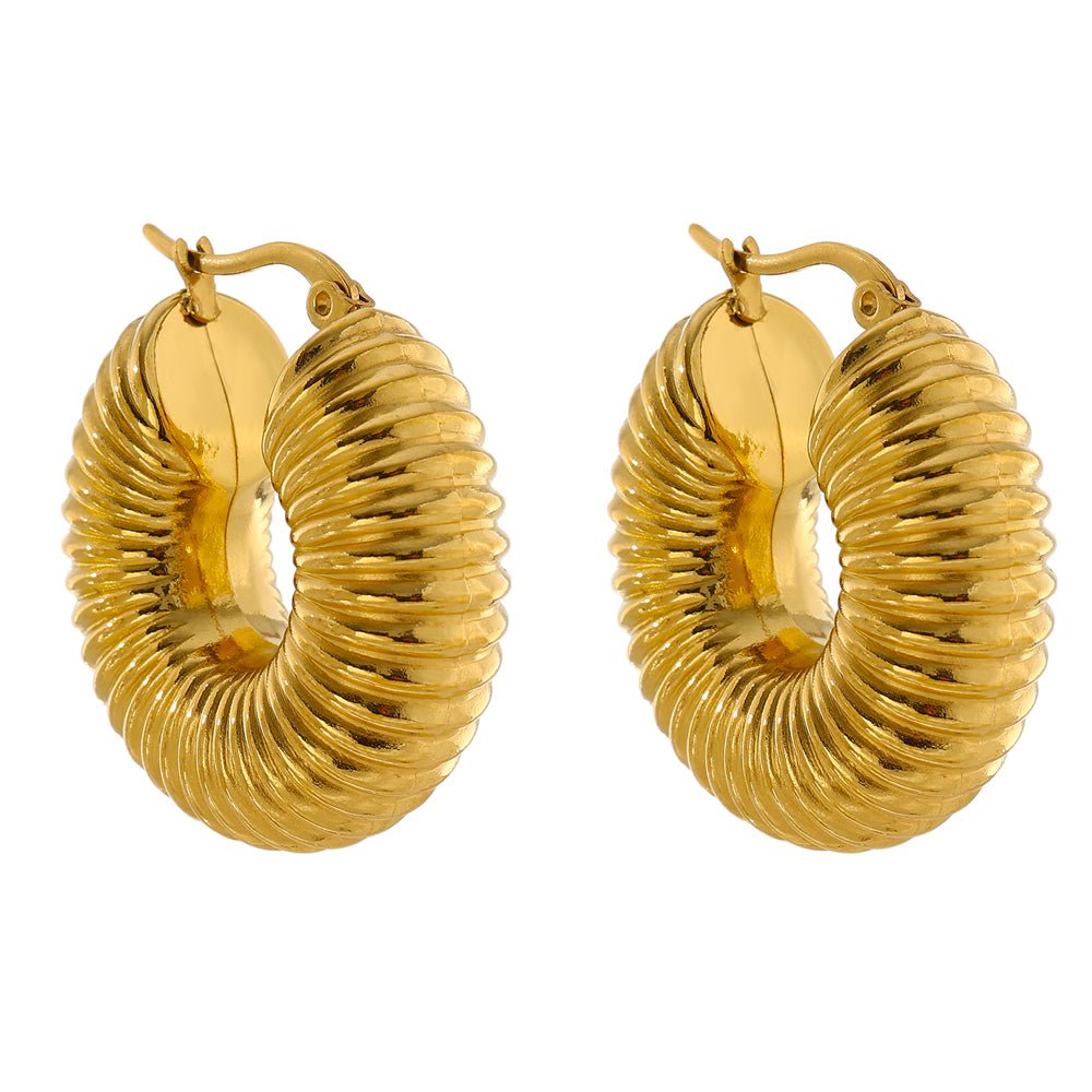 Earrings Bold Ziza 18K Gold-Plated Hoop in 18K gold-plated – Meiva earrings