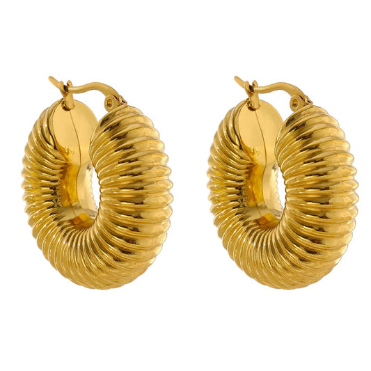 Earrings Bold Ziza 18K Gold-Plated Hoop in 18K gold-plated – Meiva earrings