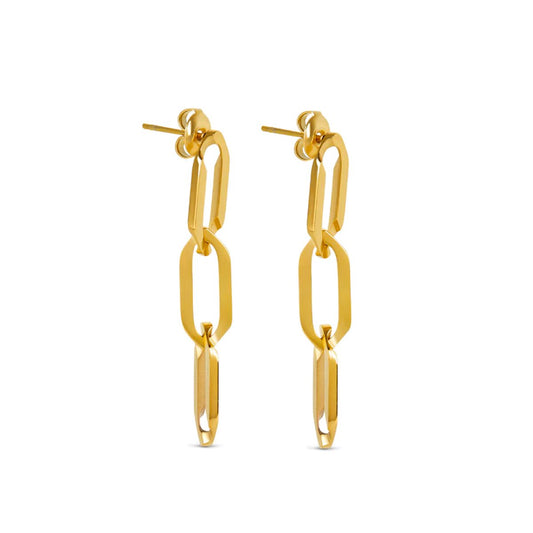 Earrings Link Drop 18K Gold-Plated in 18K gold-plated – Meiva earrings