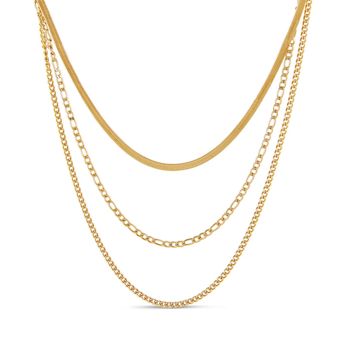 Set Chain 18K Gold Plated in 18K gold-plated – Meiva necklace