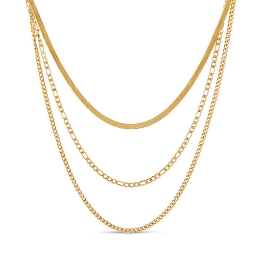 Set Chain 18K Gold Plated in 18K gold-plated – Meiva necklace