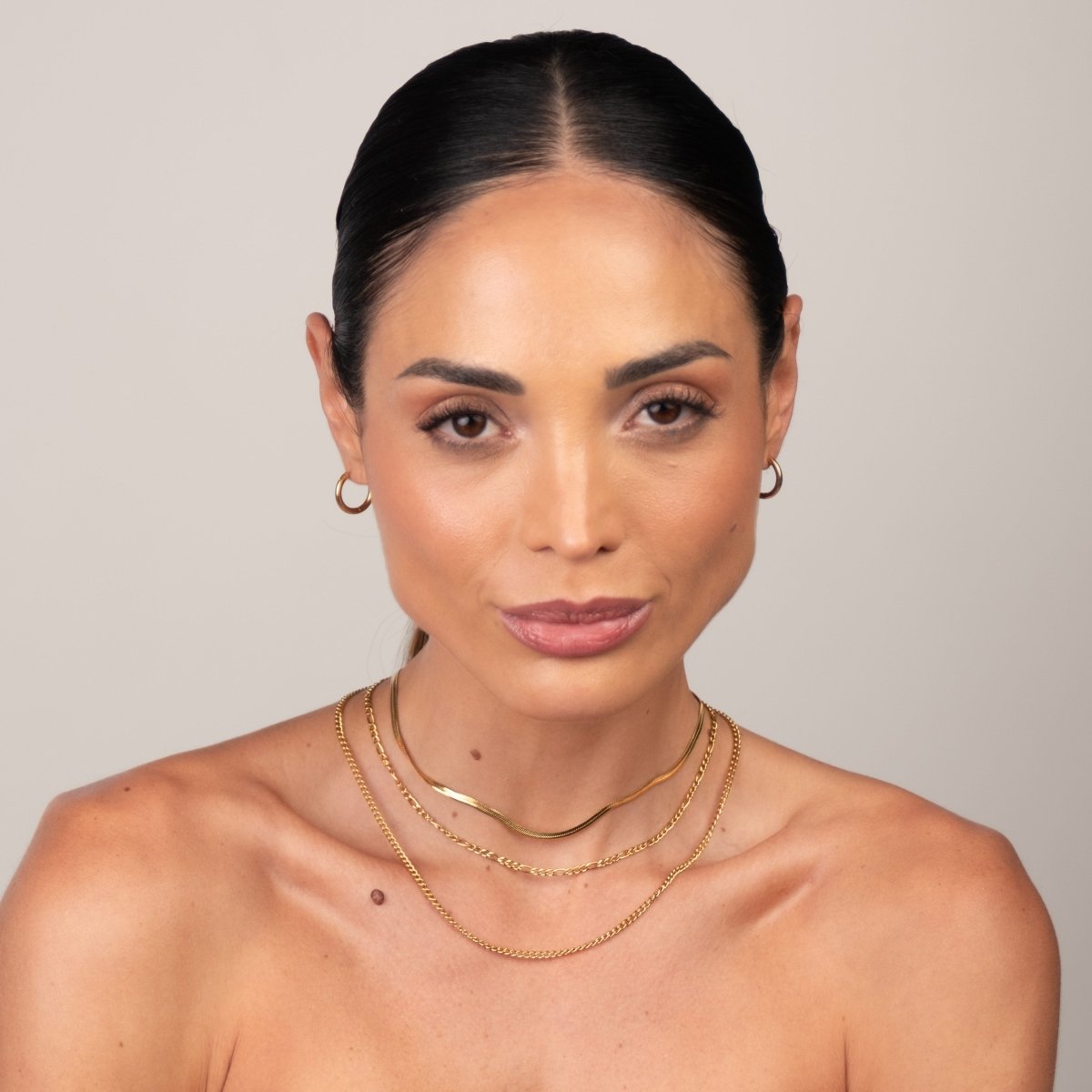 Set Chain 18K Gold Plated in 18K gold-plated – Meiva necklace view 3