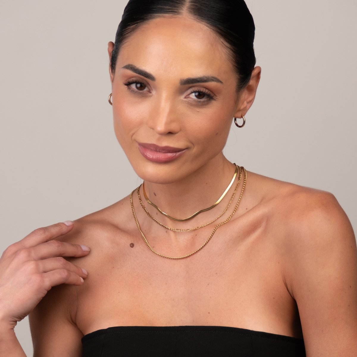 Set Chain 18K Gold Plated in 18K gold-plated – Meiva necklace view 5