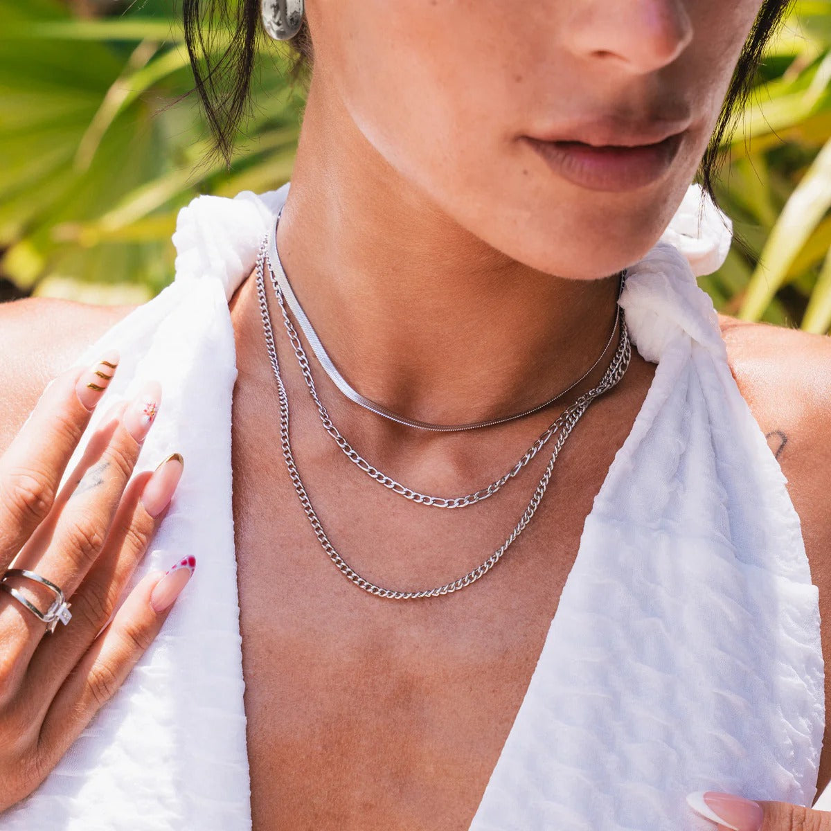 Set Chain Silver – Meiva necklace view 4