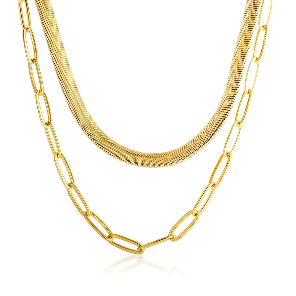 Necklace Antonela Set 18K Gold-Plated in 18K gold-plated – Meiva necklace