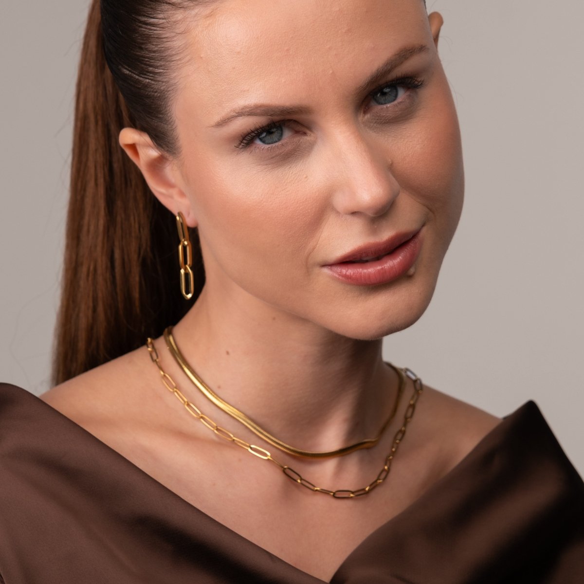 Necklace Antonela Set 18K Gold-Plated in 18K gold-plated – Meiva necklace view 2