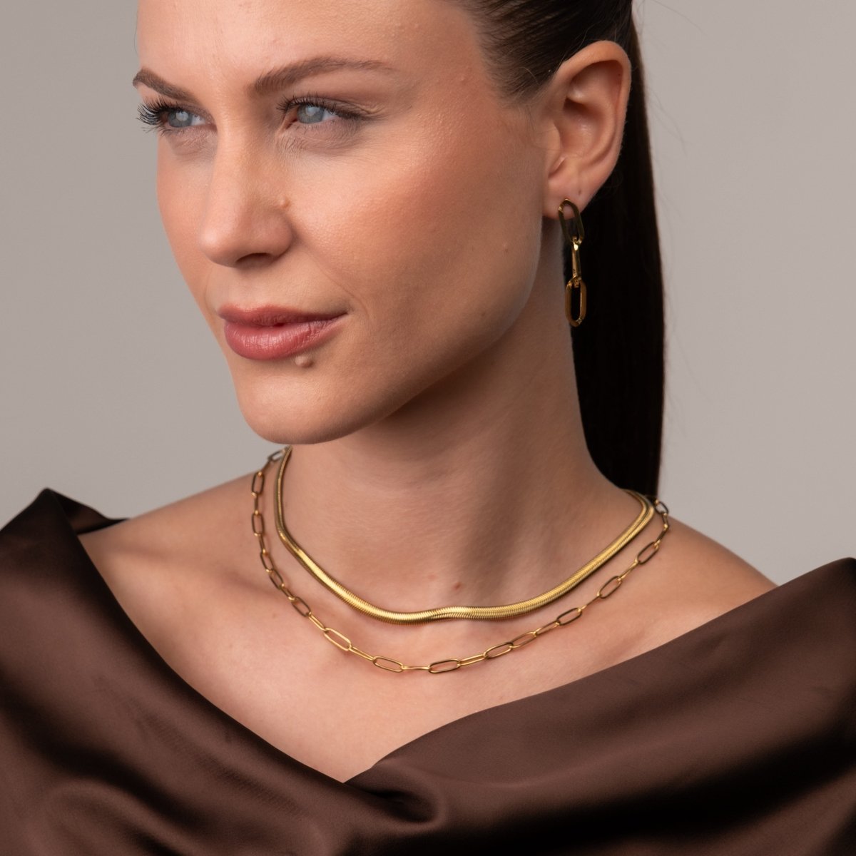 Necklace Antonela Set 18K Gold-Plated in 18K gold-plated – Meiva necklace view 3