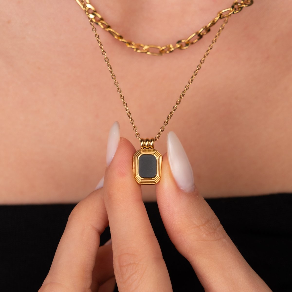 Necklace Aurora Set 18K Gold-Plated in 18K gold-plated – Meiva necklace view 3