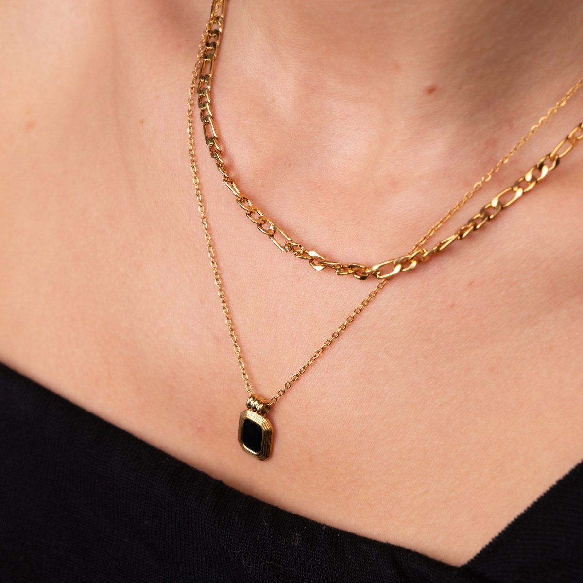 Necklace Aurora Set 18K Gold-Plated in 18K gold-plated – Meiva necklace view 4