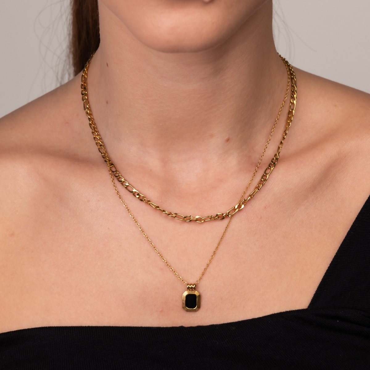 Necklace Aurora Set 18K Gold-Plated in 18K gold-plated – Meiva necklace view 5