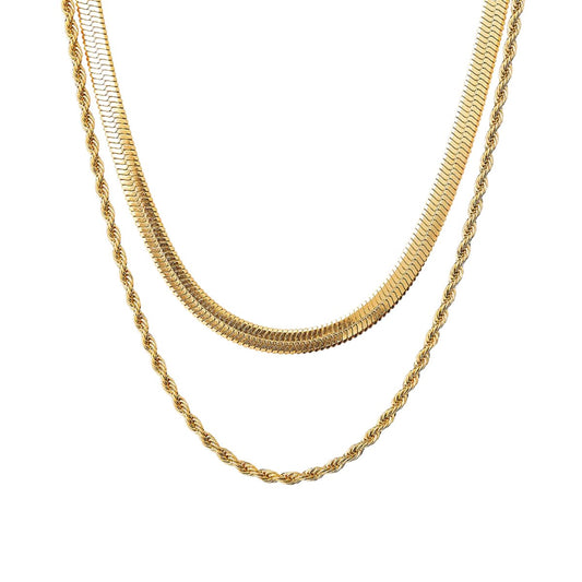 Necklace Melina Mix 18K Gold-Plated in 18K gold-plated – Meiva necklace