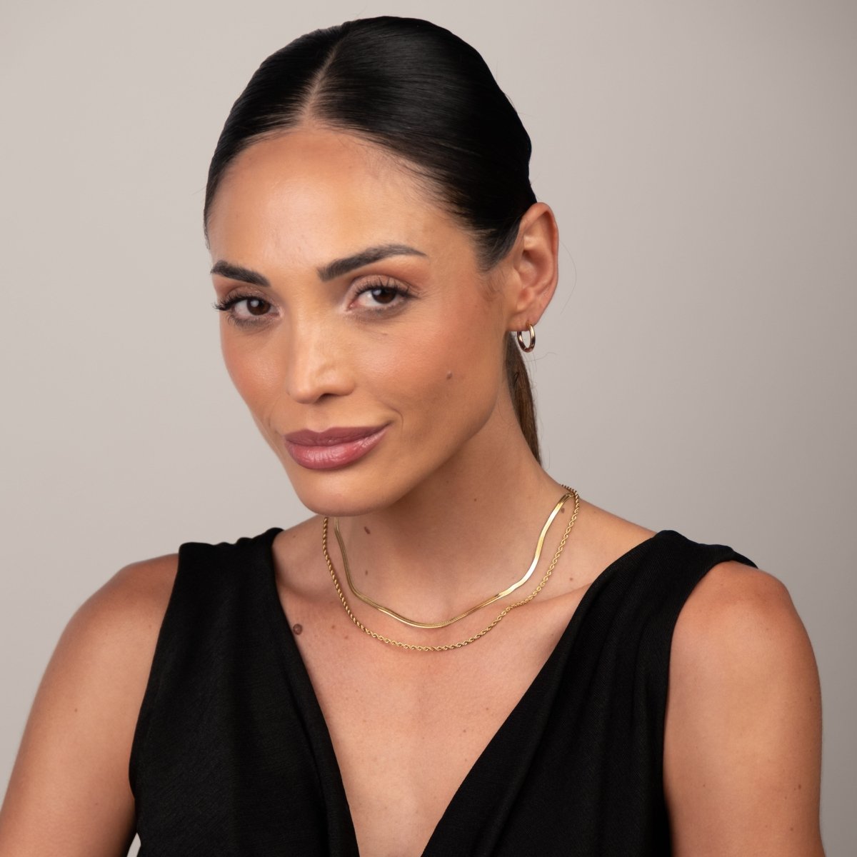 Necklace Melina Mix 18K Gold-Plated in 18K gold-plated – Meiva necklace view 2