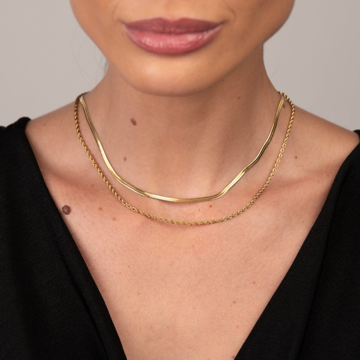 Necklace Melina Mix 18K Gold-Plated in 18K gold-plated – Meiva necklace view 4