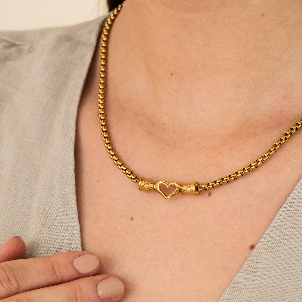 Necklace Amavi 18K Gold Plated in 18K gold-plated – Meiva necklace view 2