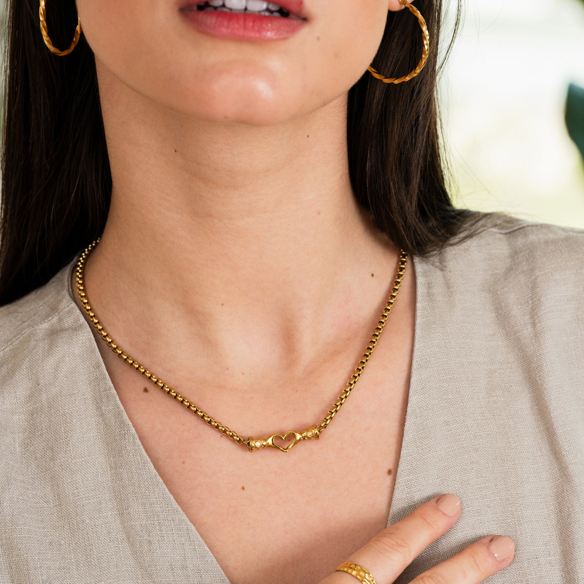 Necklace Amavi 18K Gold Plated in 18K gold-plated – Meiva necklace view 3