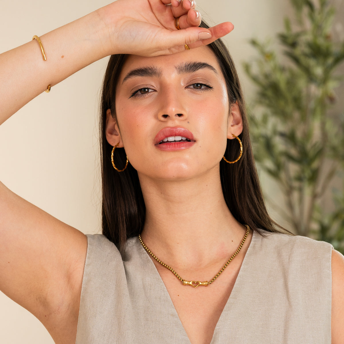 Necklace Amavi 18K Gold Plated in 18K gold-plated – Meiva necklace view 4
