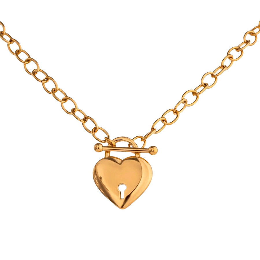 Eternal Love Heart Necklace in Gold
