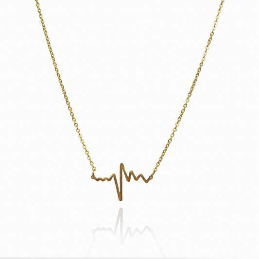 Necklace Life Heartbeat Pendant 18K Gold-Plated in 18K gold-plated – Meiva necklace