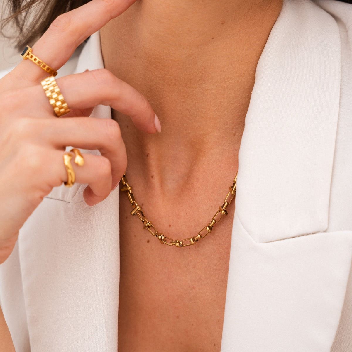 Necklace Cairo 18K Gold Plated in 18K gold-plated – Meiva necklace view 4