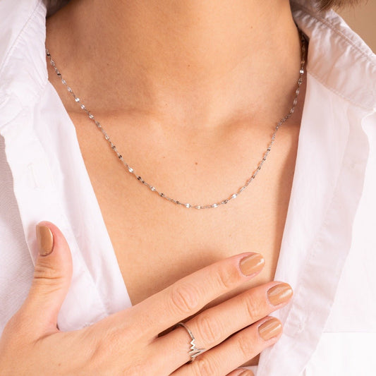 Necklace Destiny Chain Silver – Meiva necklace view 2