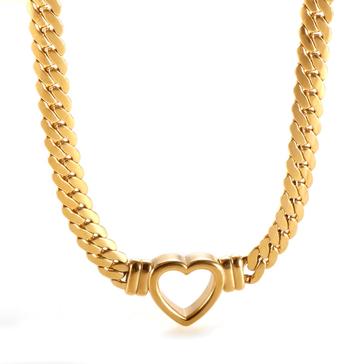 Necklace Minimalist Heart Choker 18K Gold-Plated in 18K gold-plated – Meiva necklace