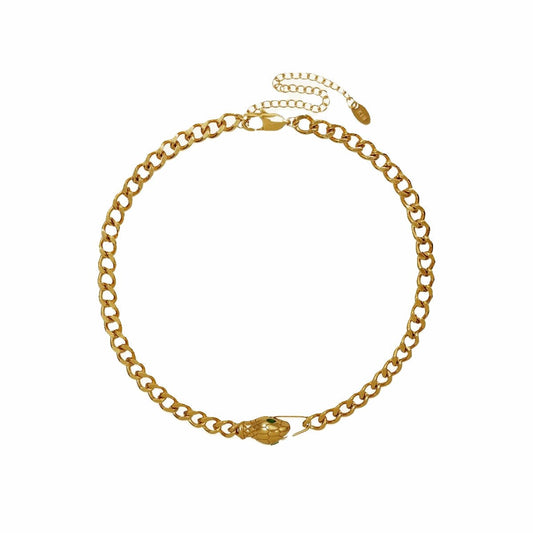 Necklace Snake Choker 18K Gold-Plated in 18K gold-plated – Meiva necklace