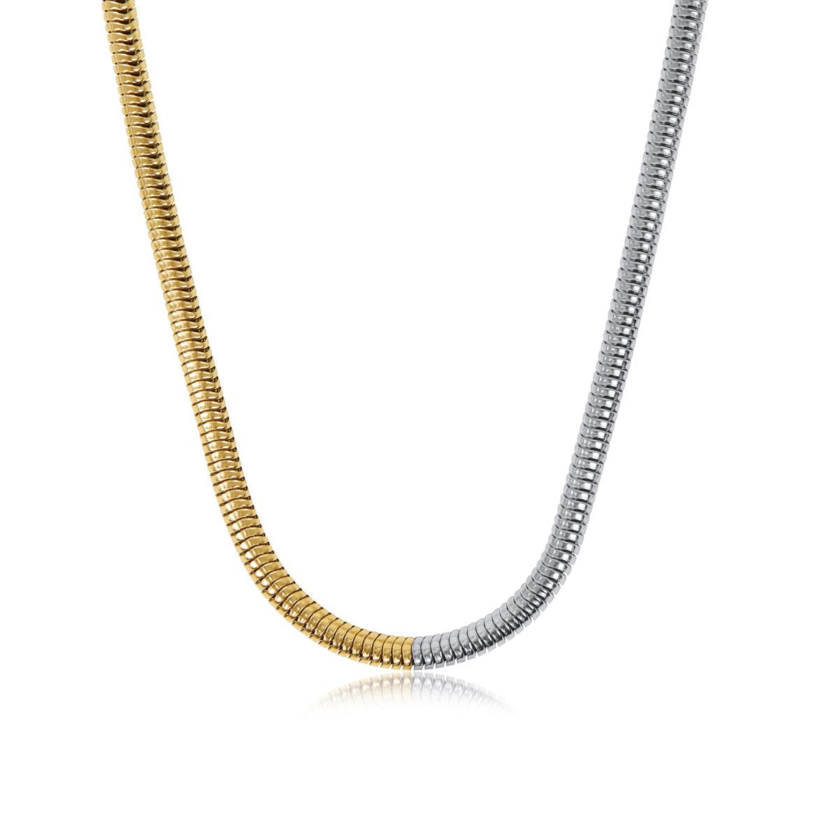 Necklace Contrast Mesh 18K Gold-Plated in 18K gold-plated – Meiva necklace