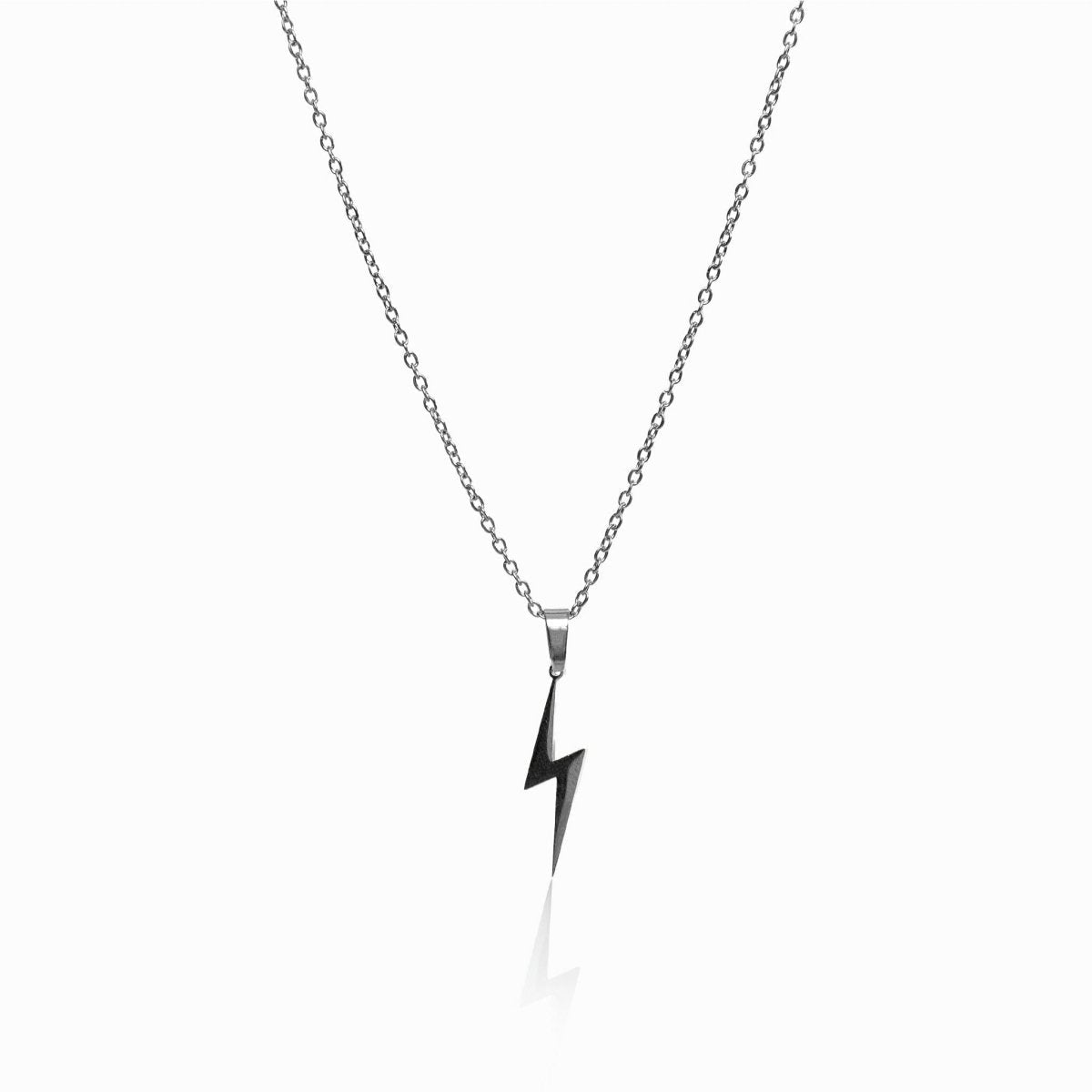 Necklace Energy Lightning Bolt Pendant Silver – Meiva necklace