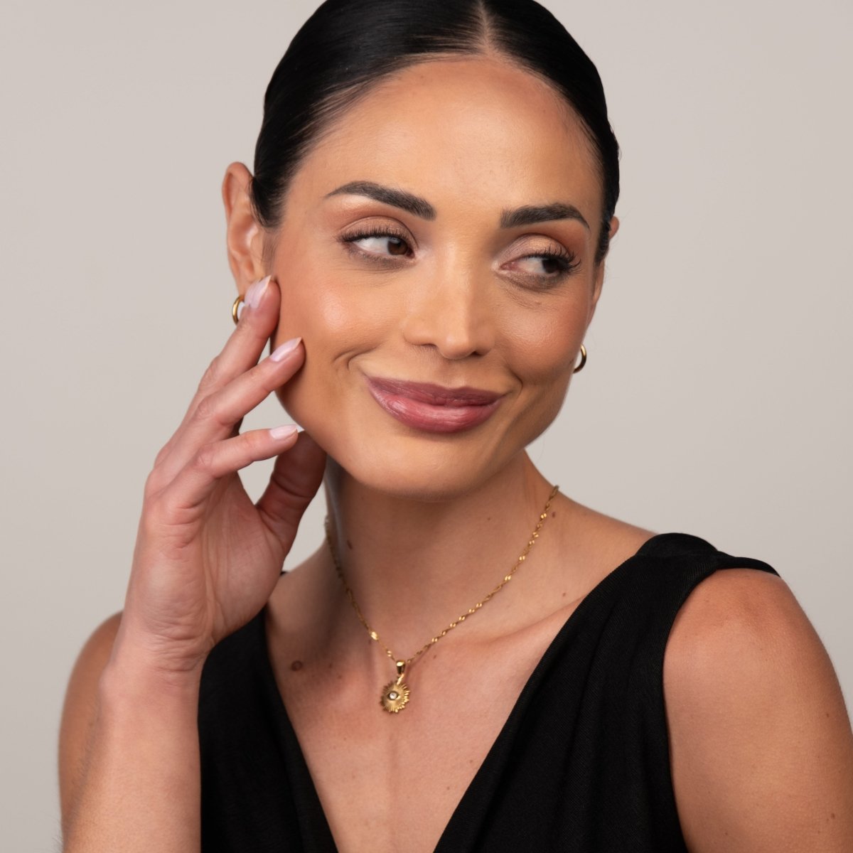 Necklace Eye 18K Gold-Plated in 18K gold-plated – Meiva necklace view 5