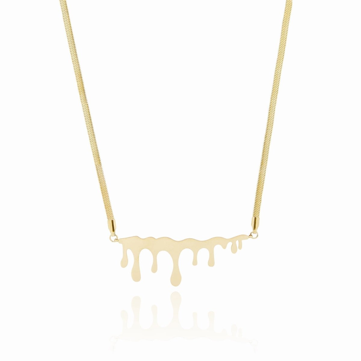 Necklace Minimalist Honeycomb 18K Gold-Plated in 18K gold-plated – Meiva necklace
