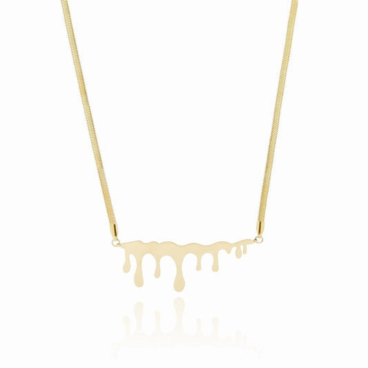Necklace Minimalist Honeycomb 18K Gold-Plated in 18K gold-plated – Meiva necklace
