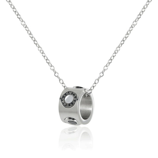 Necklace Roman Numeral Rotating Silver – Meiva necklace