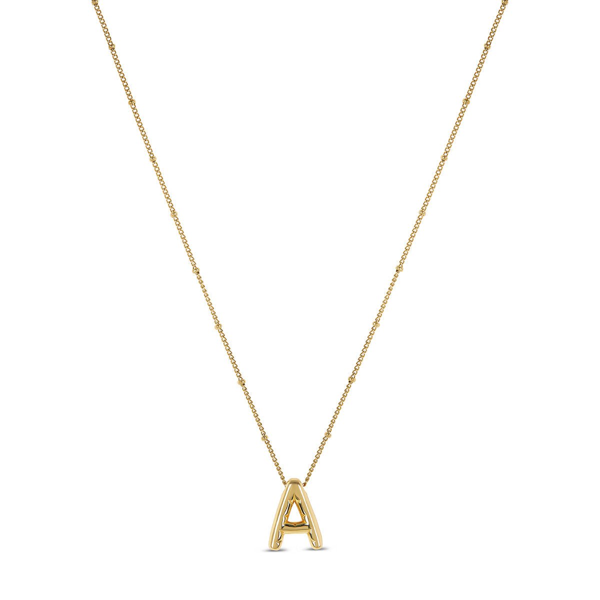 Necklace Bold Initial Letter 18K Gold-Plated in 18K gold-plated – Meiva necklace
