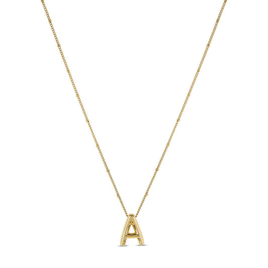 Necklace Bold Initial Letter 18K Gold-Plated in 18K gold-plated – Meiva necklace