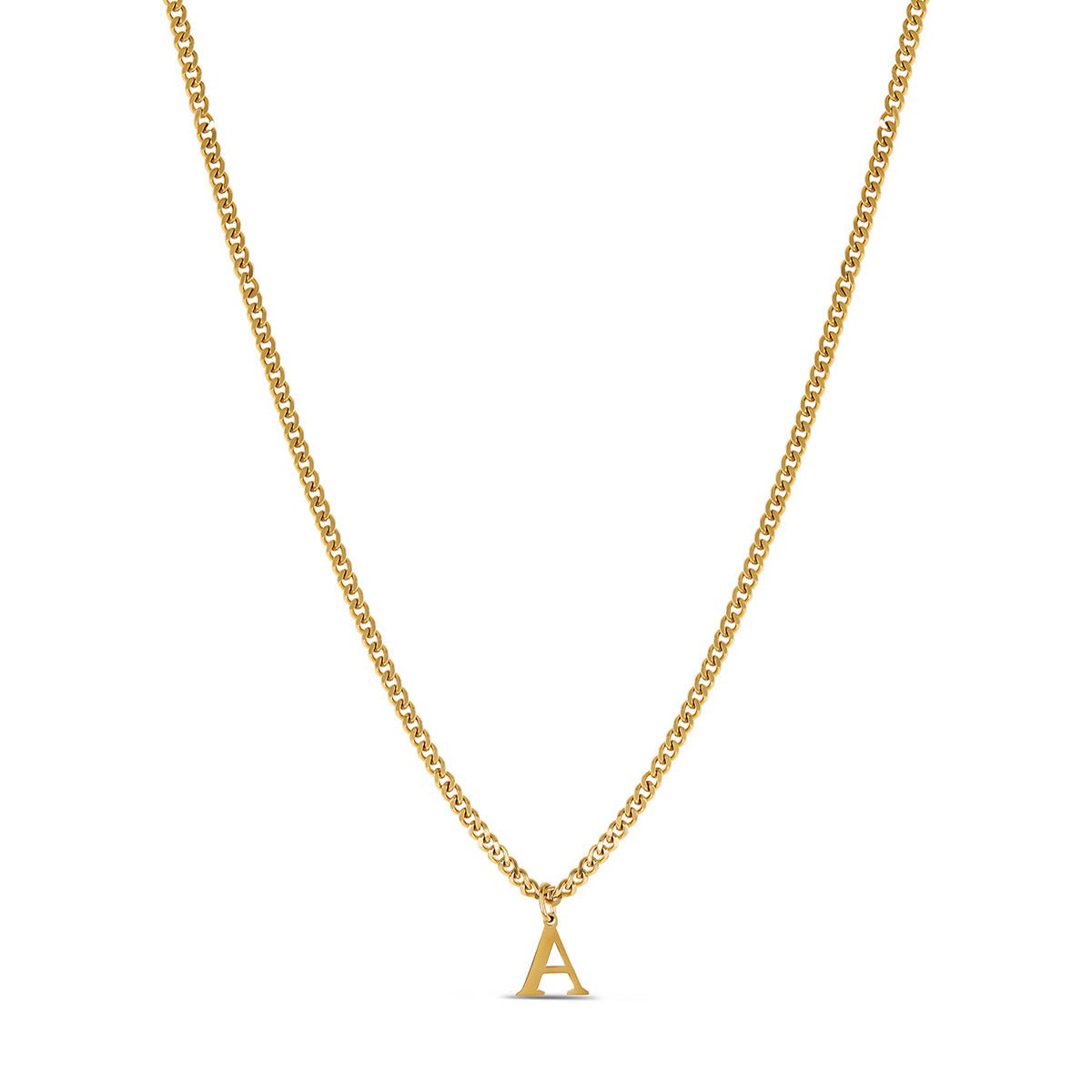 Necklace Chain Initial Letter 18K Gold-Plated in 18K gold-plated – Meiva necklace