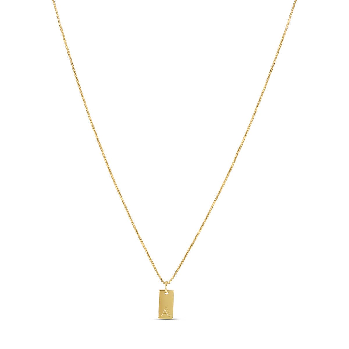 Necklace Minimal Initial Letter 18K Gold-Plated in 18K gold-plated – Meiva necklace