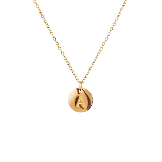 Necklace Minimalist Initial Letter 18K Gold-Plated in 18K gold-plated – Meiva necklace