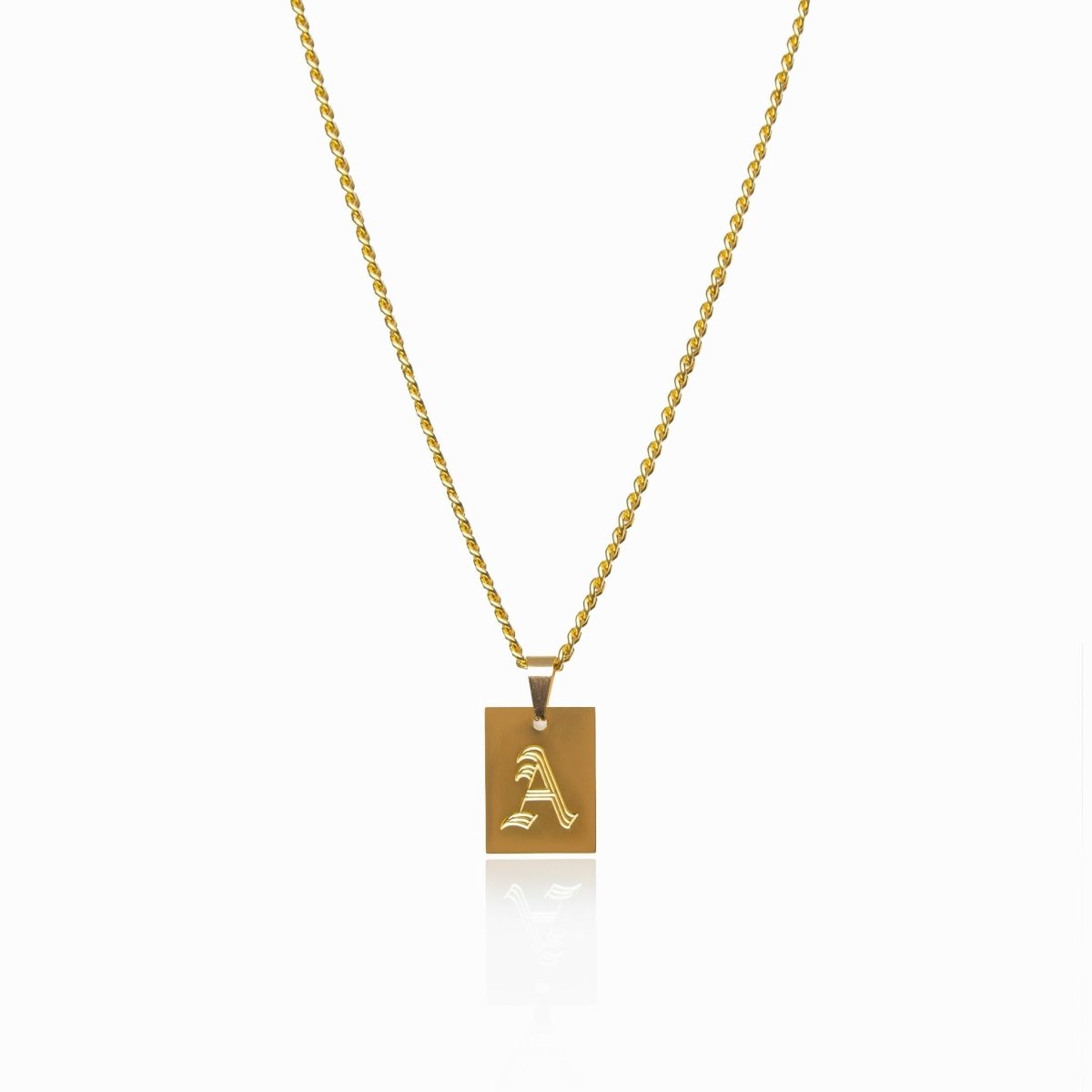 Necklace Modern Initial Letter 18K Gold-Plated in 18K gold-plated – Meiva necklace