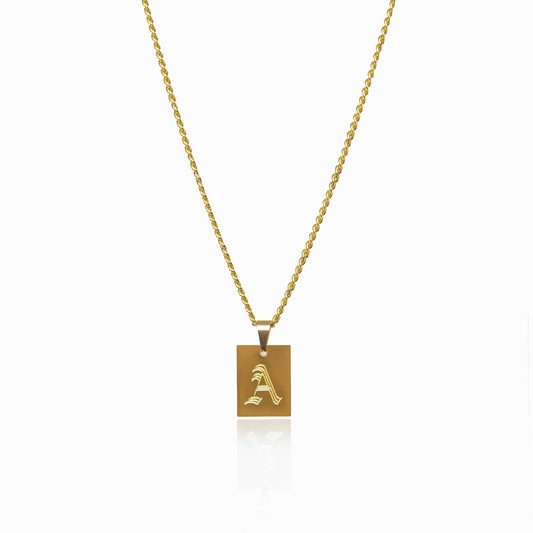 Necklace Modern Initial Letter 18K Gold-Plated in 18K gold-plated – Meiva necklace
