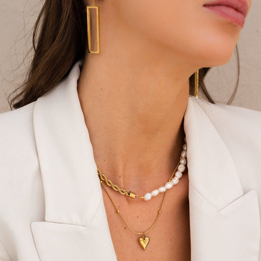Necklace Life Love Heart 18K Gold-Plated in 18K gold-plated – Meiva necklace view 2