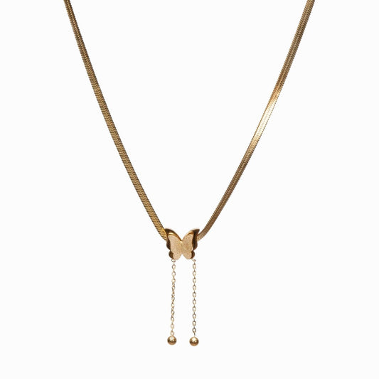 Necklace Free Butterfly Mesh 18K Gold-Plated in 18K gold-plated – Meiva necklace